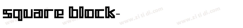 square block字体转换